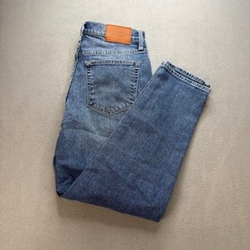 Lucky Brand Drew Mom Jean High Rise Ankle Fit Womens 6/28 Blue Distressed Denim